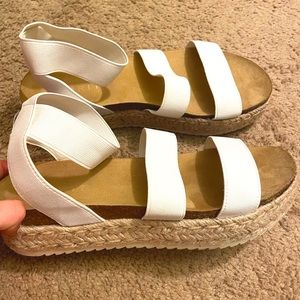White strap sandals!